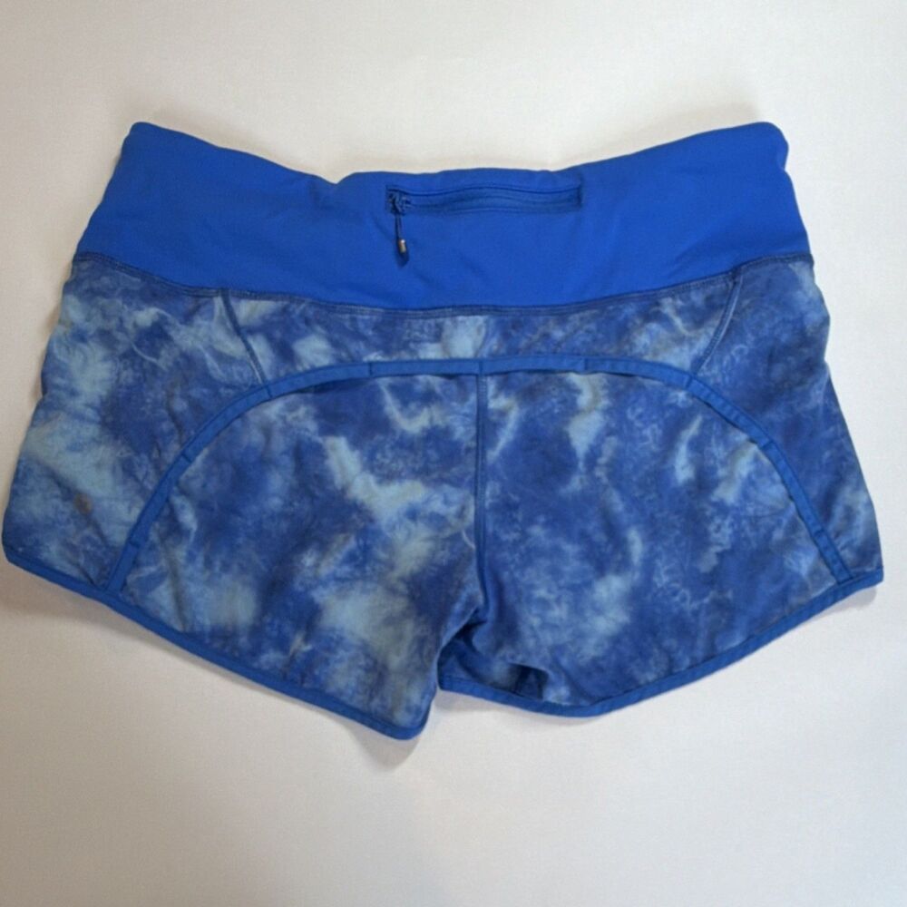 Lululemon blue white speed up short - Picture 2 of 2